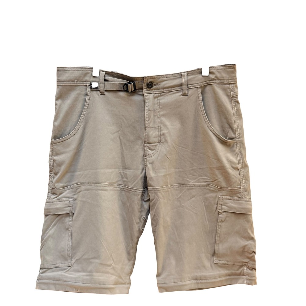 Prana Shorts Men 34 Tan Zion Cargo Hiking Outdoor Stretch Camping Trail Gorpcore